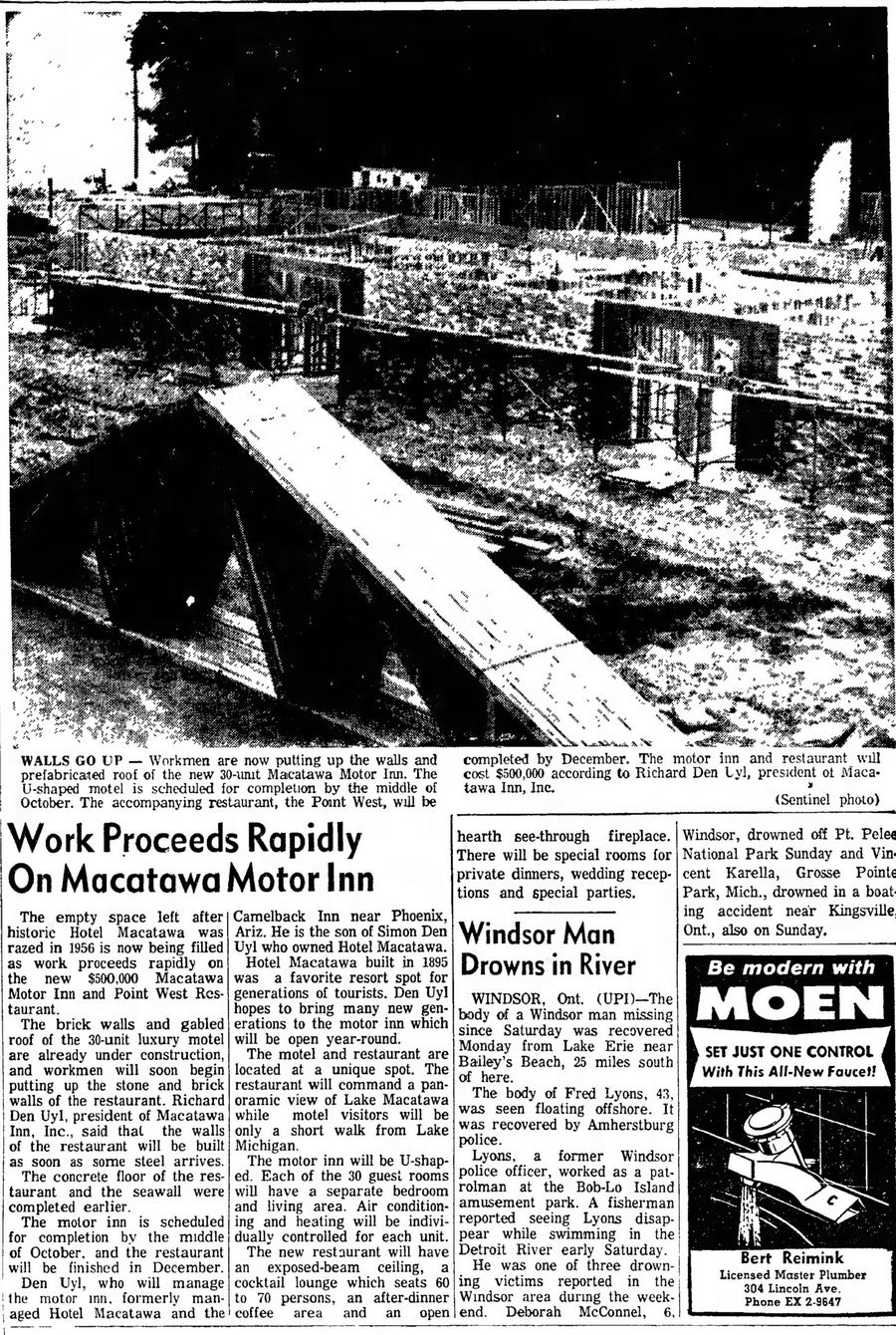 Macatawa Inn - Jul 28 1964 Construction